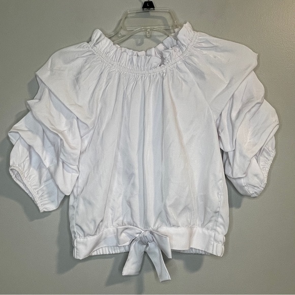 Habitual Kids Gathered Sleeves White Blouse Size 10 - Picture 1 of 6